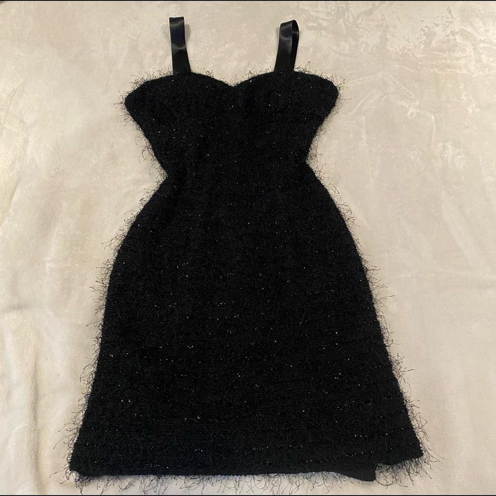 Beautifully sparkly black mini dress